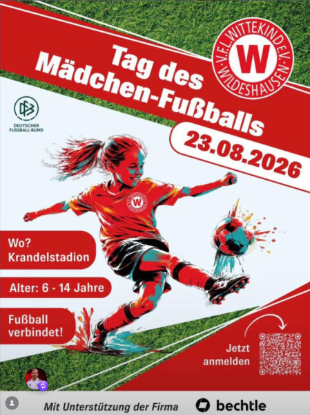 Vorschaufoto: Tag des Mädchen-Fußballs am 23.08.2026