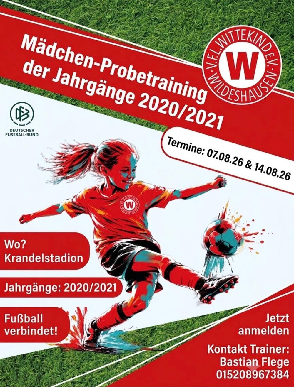 Plakat zum Probetraining
